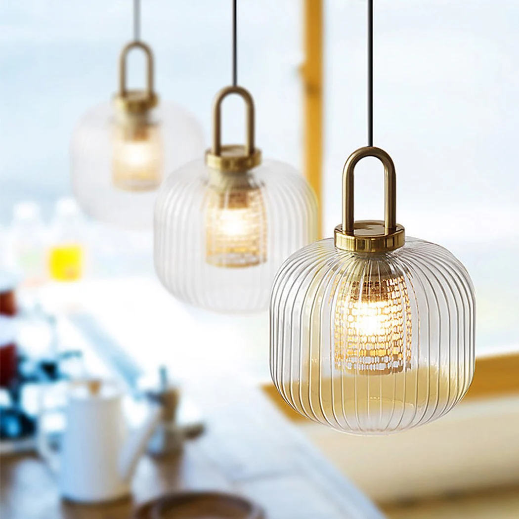 Covent Glass Shade With Brass Fitting Art Deco Pendant Light - Image 6