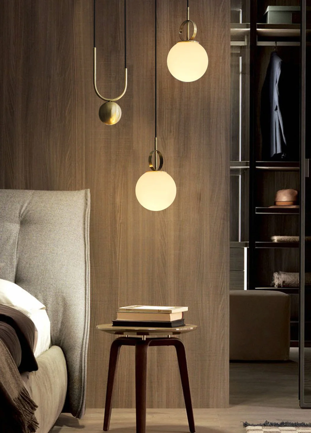 Cradle Brass Mid Century Pulley Pendant Light - Image 10