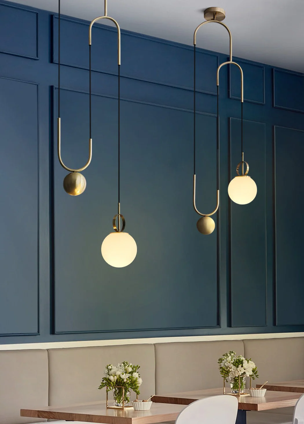 Cradle Brass Mid Century Pulley Pendant Light - Image 13