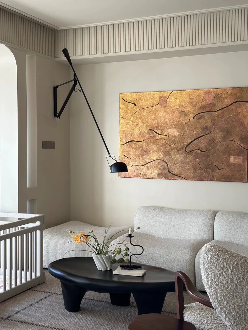 Crescendo Swinging Arm Overhead Wall Light - in Black - Image 15