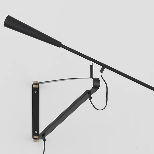 Crescendo Swinging Arm Overhead Wall Light - in Black - Image 5