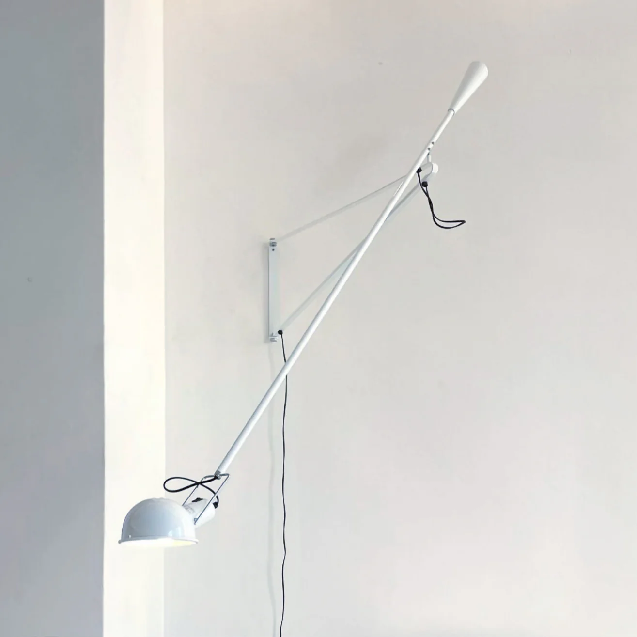 Crescendo Swinging Arm Overhead Wall Light - in White - Image 6