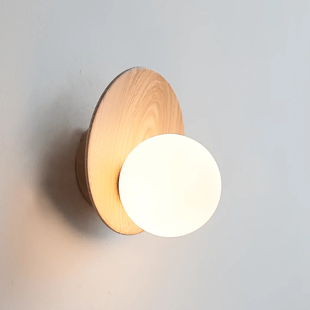 Dekisugi Wooden Plate Japandi Wall Light - Image 4