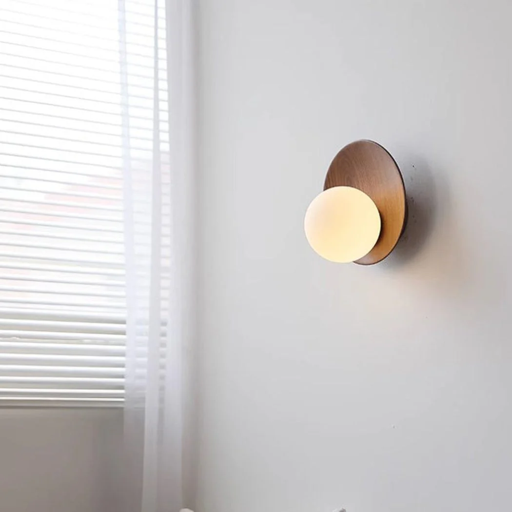 Dekisugi Wooden Plate Japandi Wall Light - Image 5