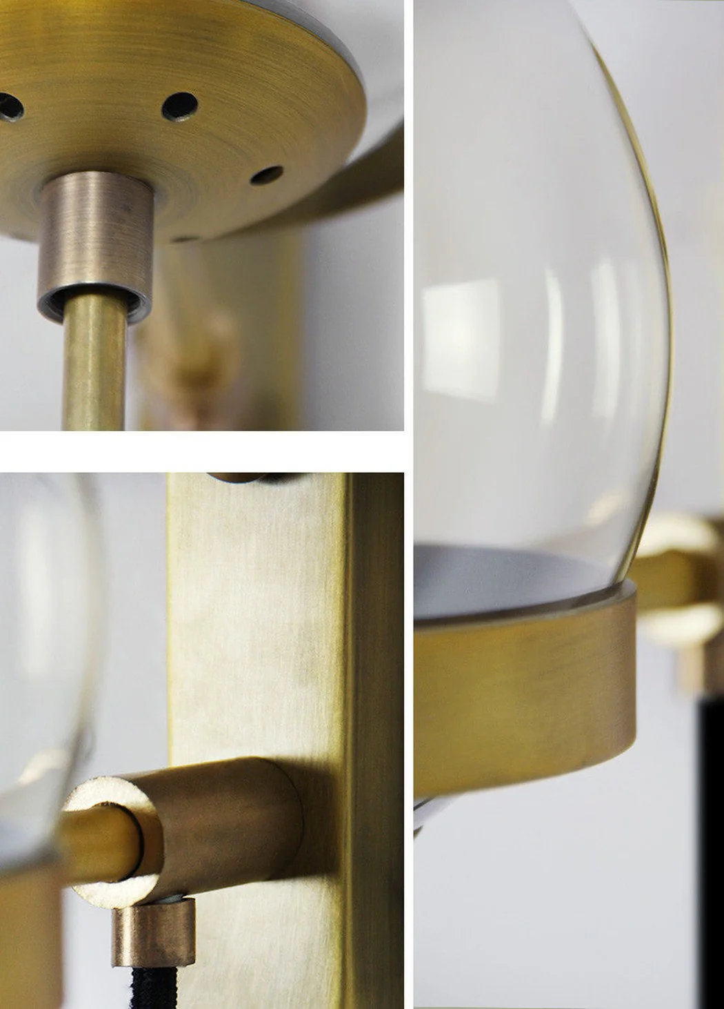 Dexter Glass Orb Brass Wall Light - Image 11