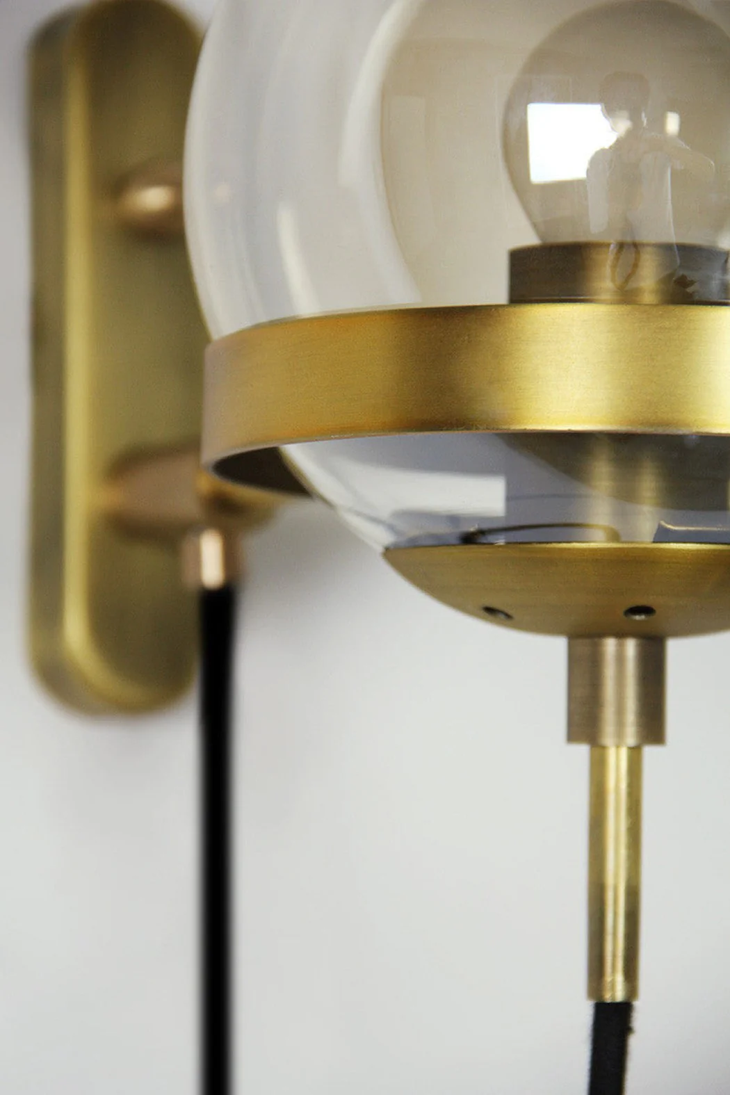 Dexter Glass Orb Brass Wall Light - Image 12