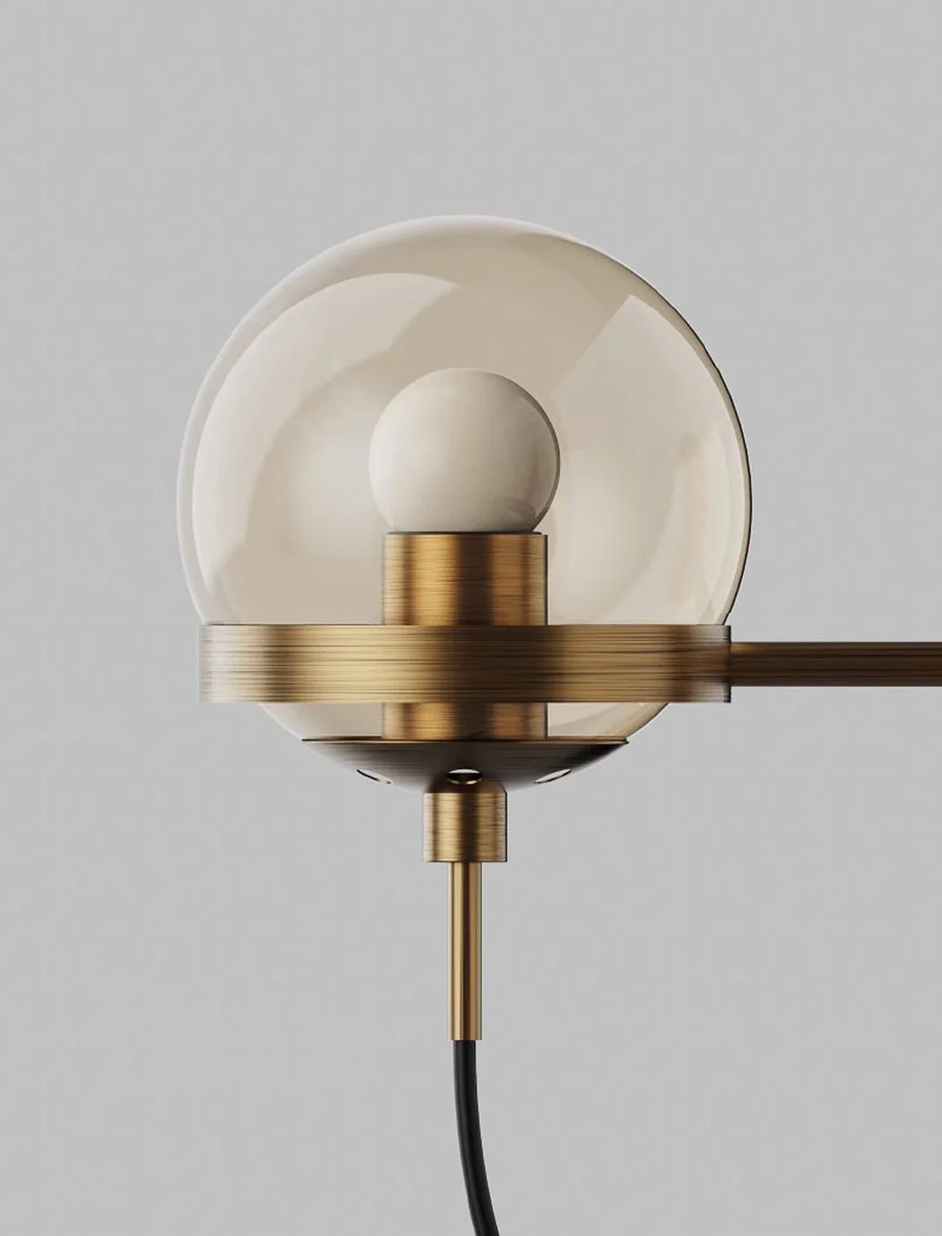 Dexter Glass Orb Brass Wall Light - Image 17