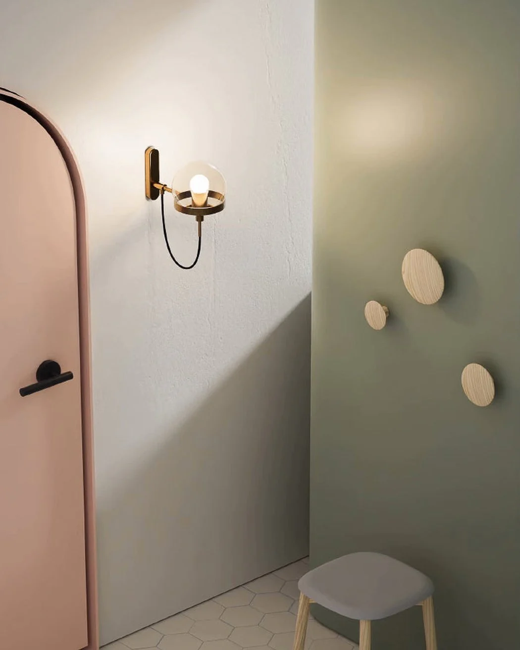 Dexter Glass Orb Brass Wall Light - Image 9
