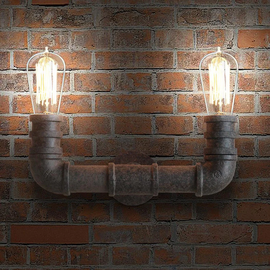 Duo Water Pipe Industrial Wall Light Sconce - Image 3