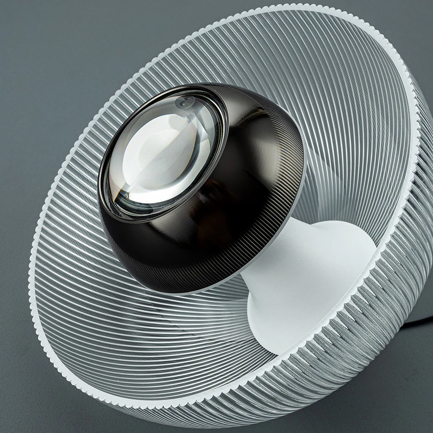 Eclipse Modern Ribbed Glass Pendant Light - Image 4