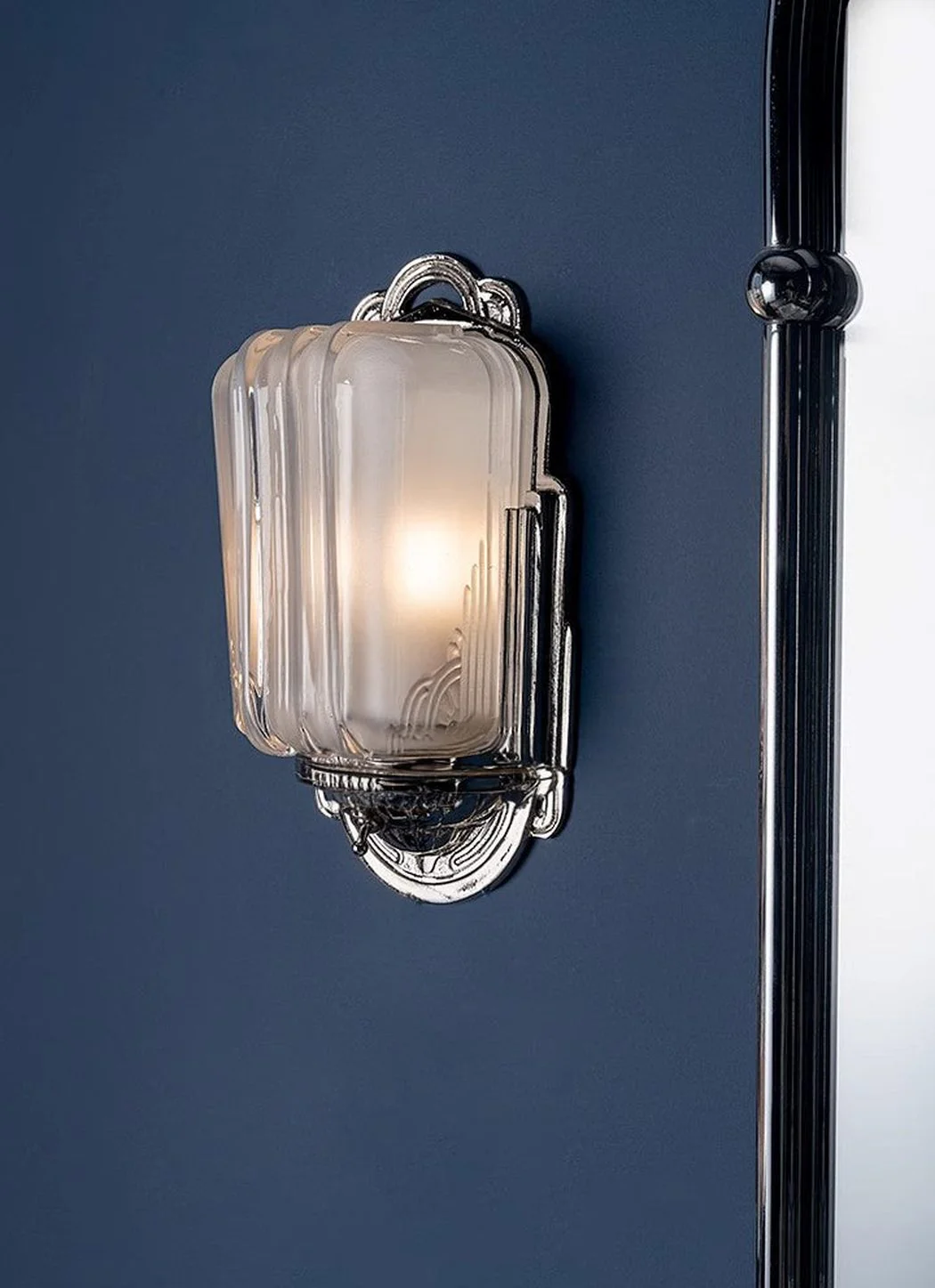 Edgar Chrome Art Deco Retro Wall Light - Image 2