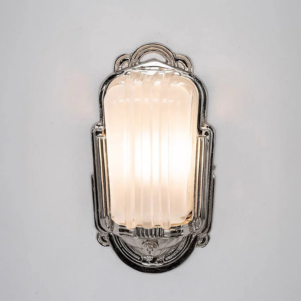 Edgar Chrome Art Deco Retro Wall Light - Image 7