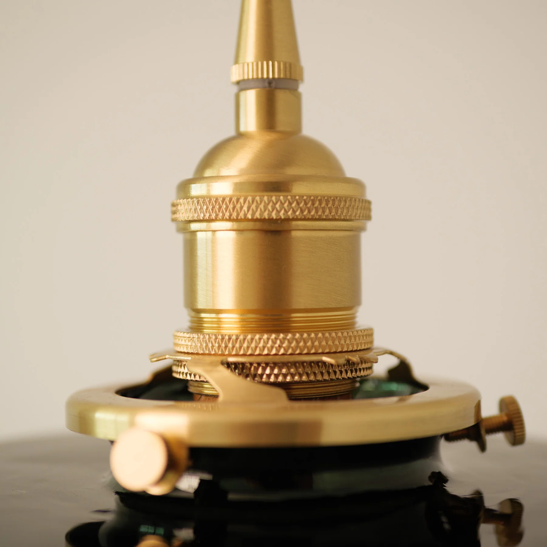 Emerald Fluted Dome Glass With Brass Fitting Art Deco Pendant Light - Image 8