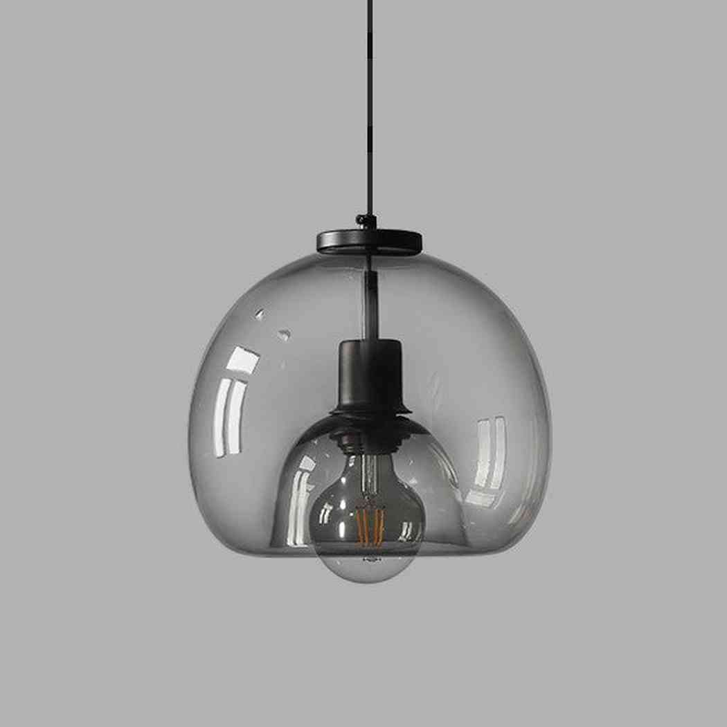 Enzo minimalist curve tinted glass shade pendant light - Image 7