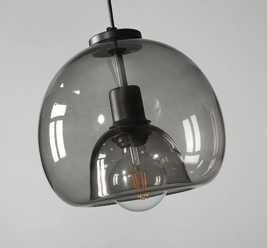 Enzo minimalist curve tinted glass shade pendant light - Image 8
