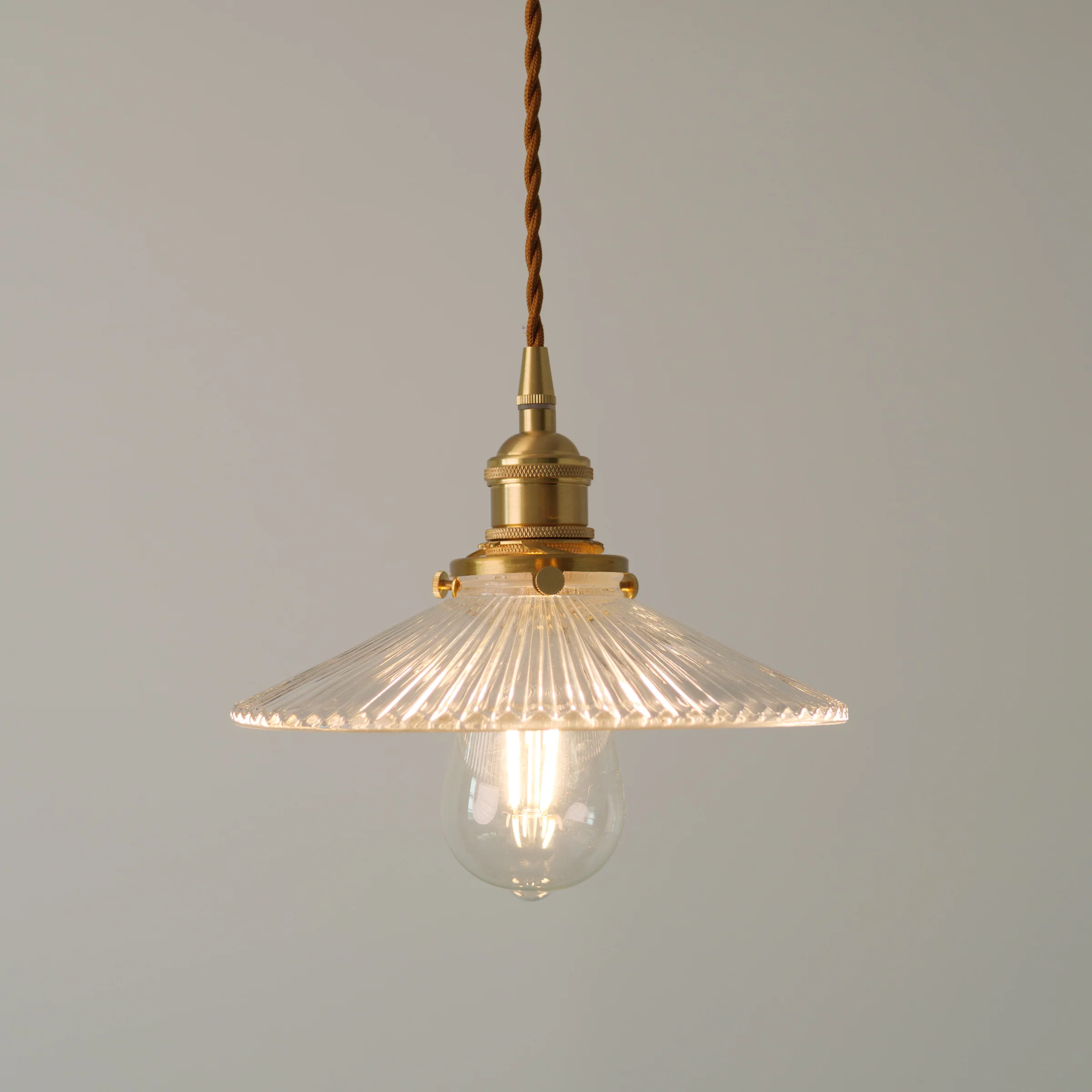 Finch Ribbed Glass Pendant Light