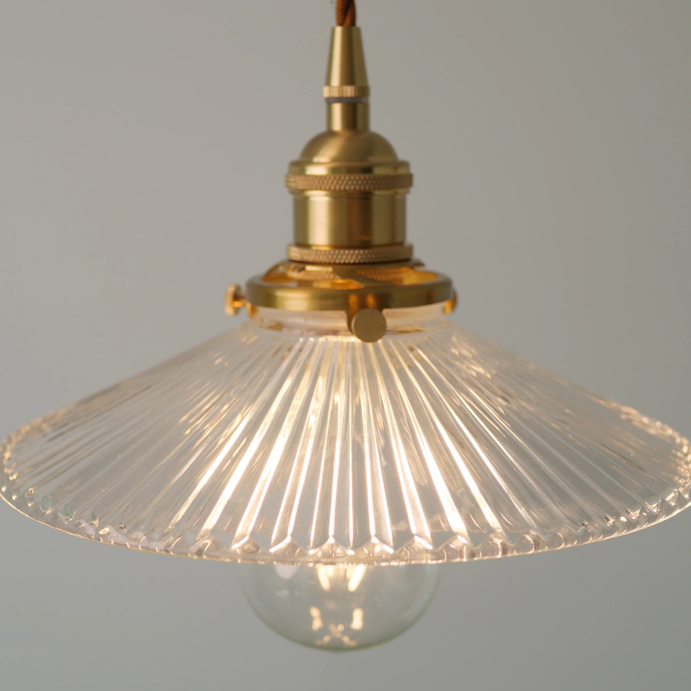 Finch Ribbed Glass Pendant Light - Image 2