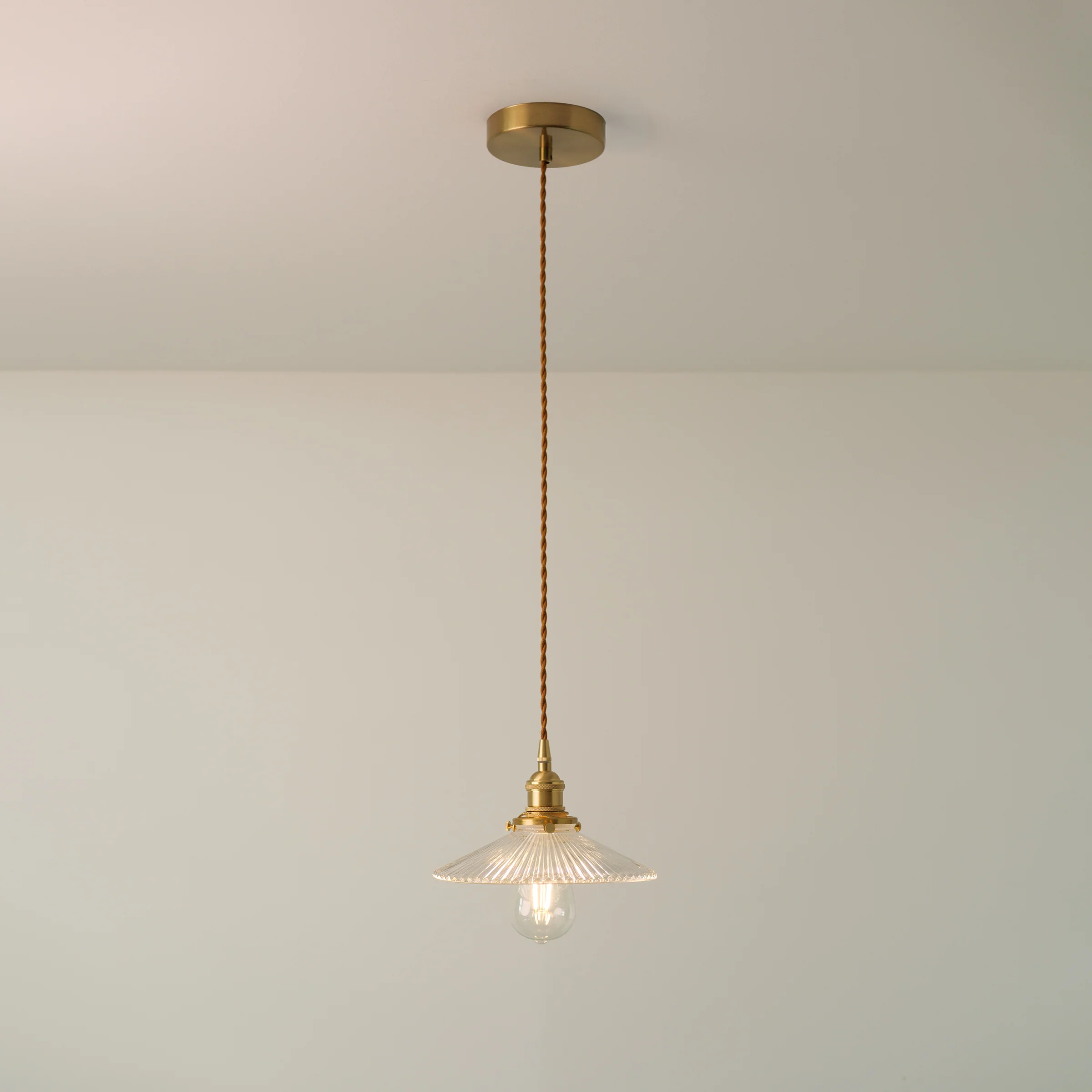 Finch Ribbed Glass Pendant Light - Image 4
