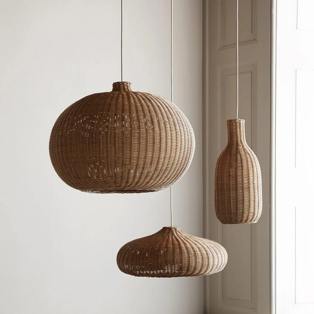 Finns Rattan bamboo weave pendant light