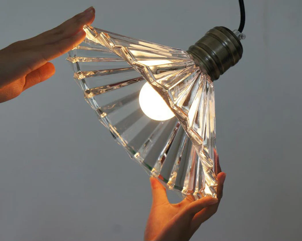 Fluted Glass Shade Brass Fitting Industrial Pendant Light - Image 20