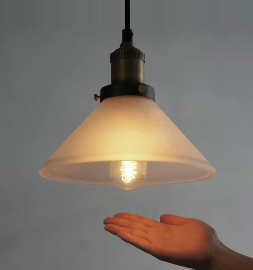 Fluted Glass Shade Brass Fitting Industrial Pendant Light - Image 24