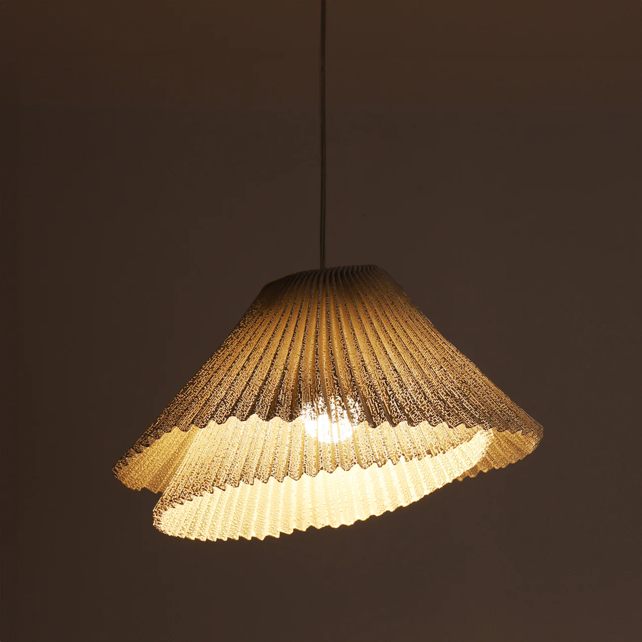 Genoise layered fabric wabi sabi minimalist japandi pendant light - Image 10