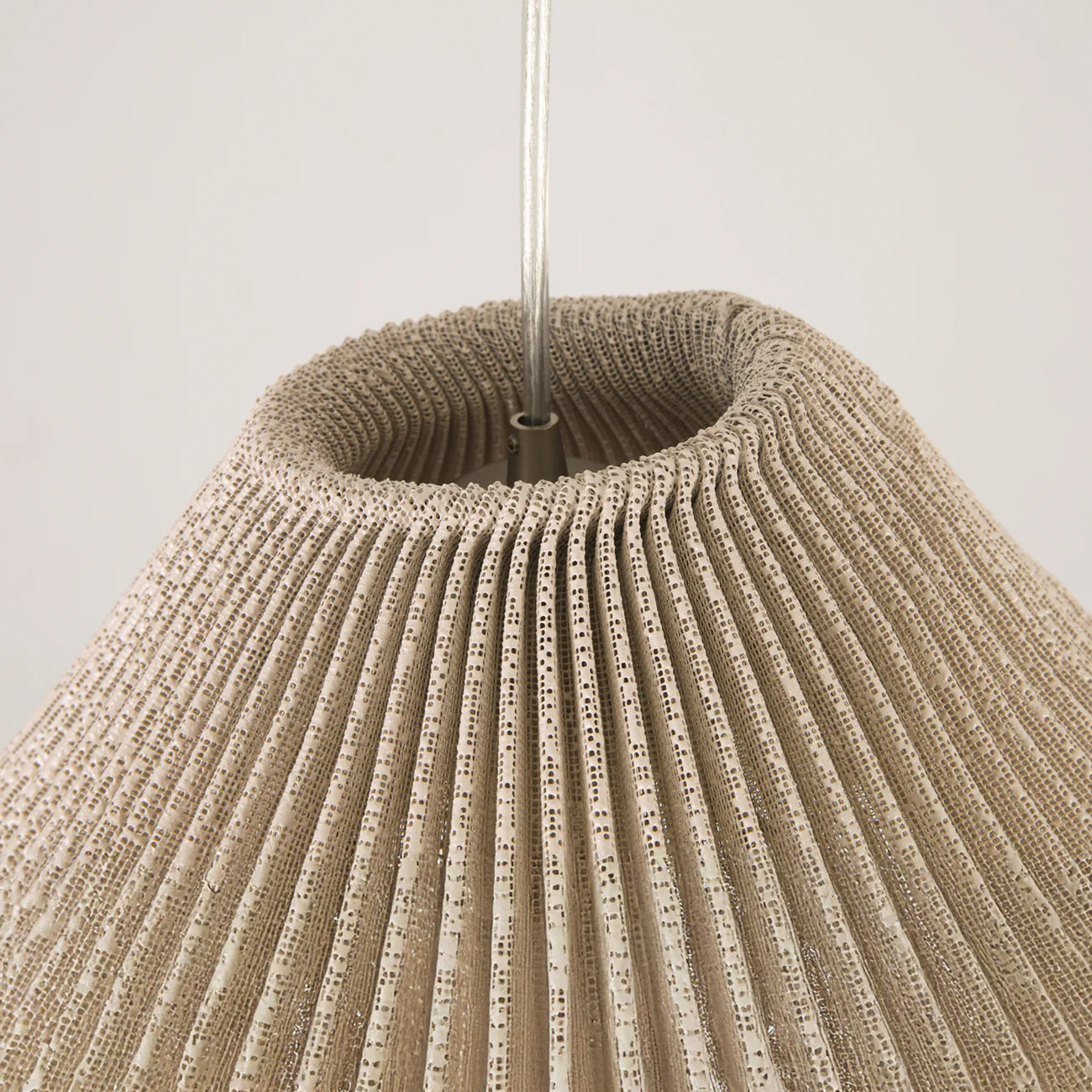 Genoise layered fabric wabi sabi minimalist japandi pendant light - Image 14