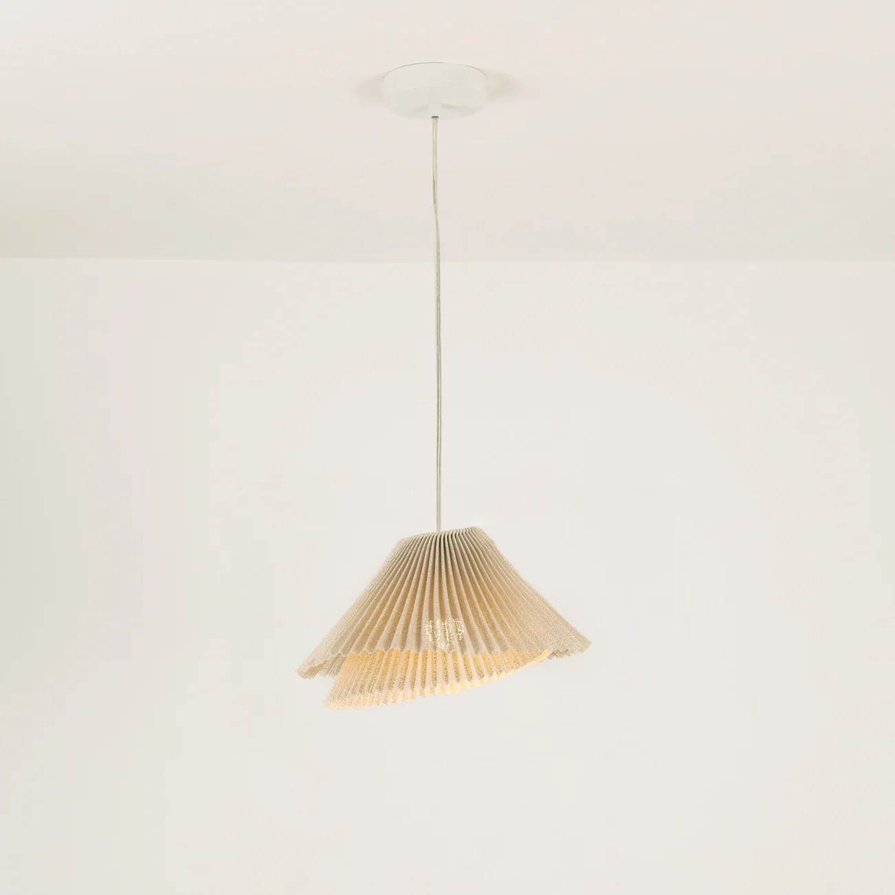 Genoise layered fabric wabi sabi minimalist japandi pendant light - Image 19