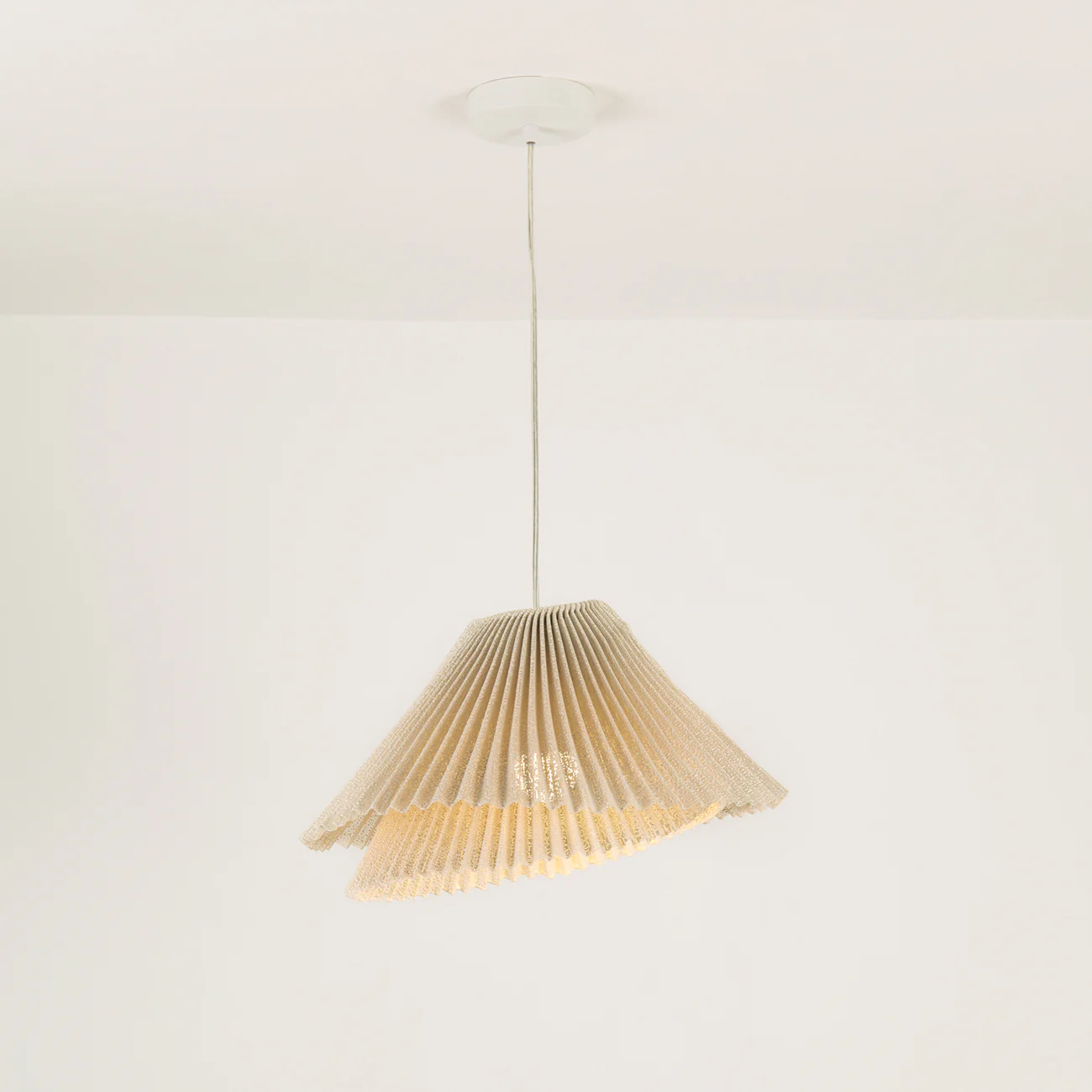 Genoise layered fabric wabi sabi minimalist japandi pendant light - Image 20