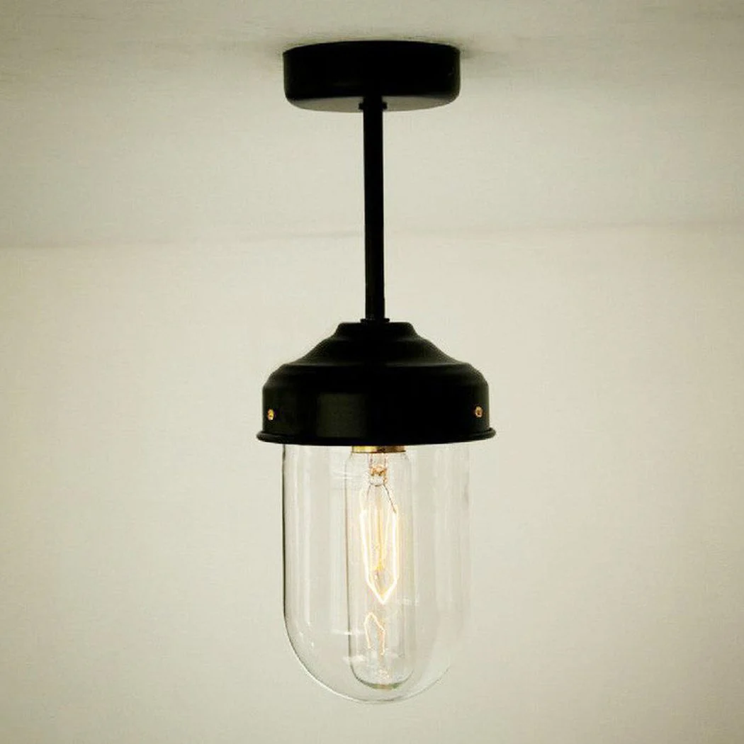 Glass Dome Art Deco Style Ceiling Light.