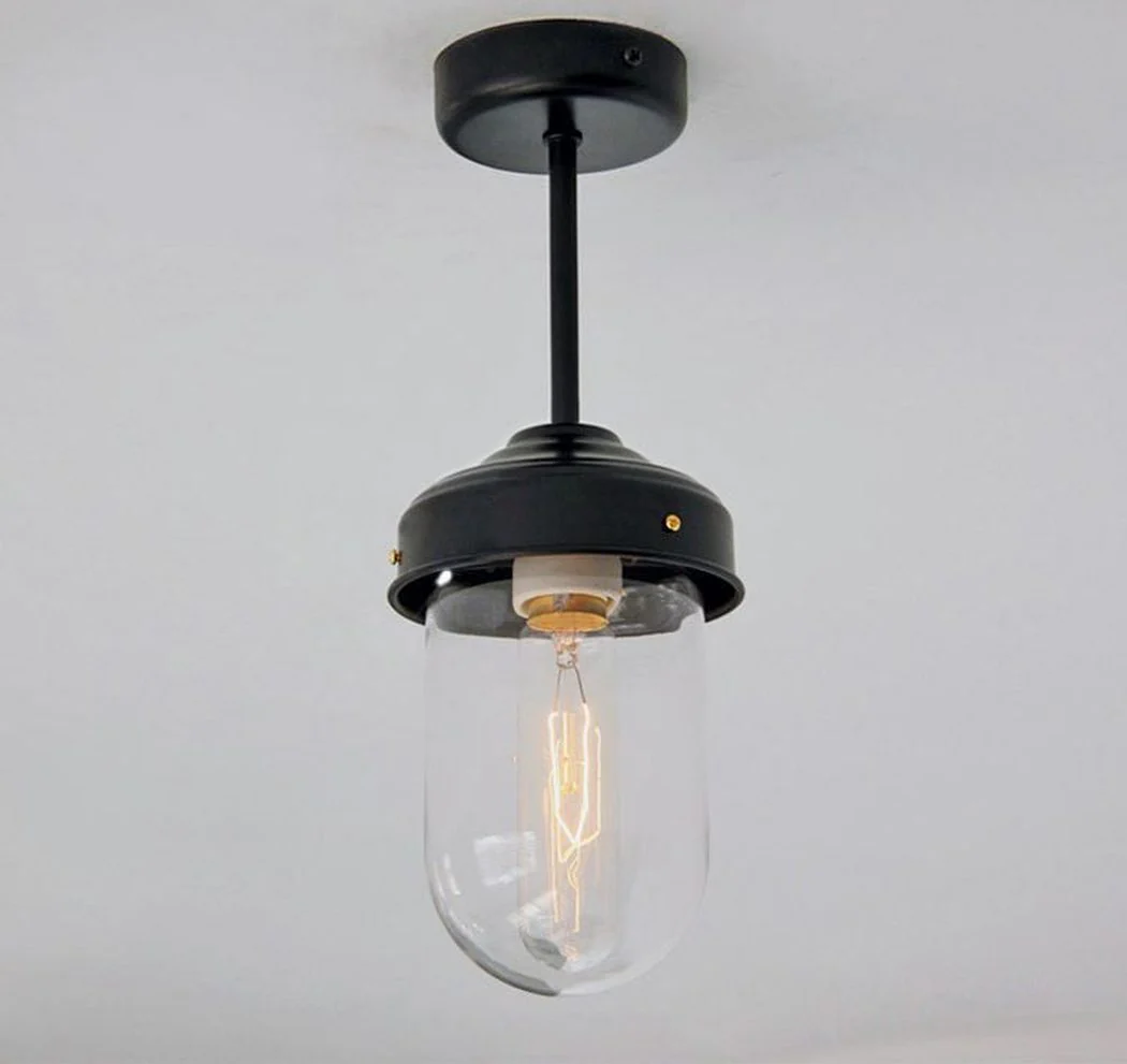 Glass Dome Art Deco Style Ceiling Light. - Image 2