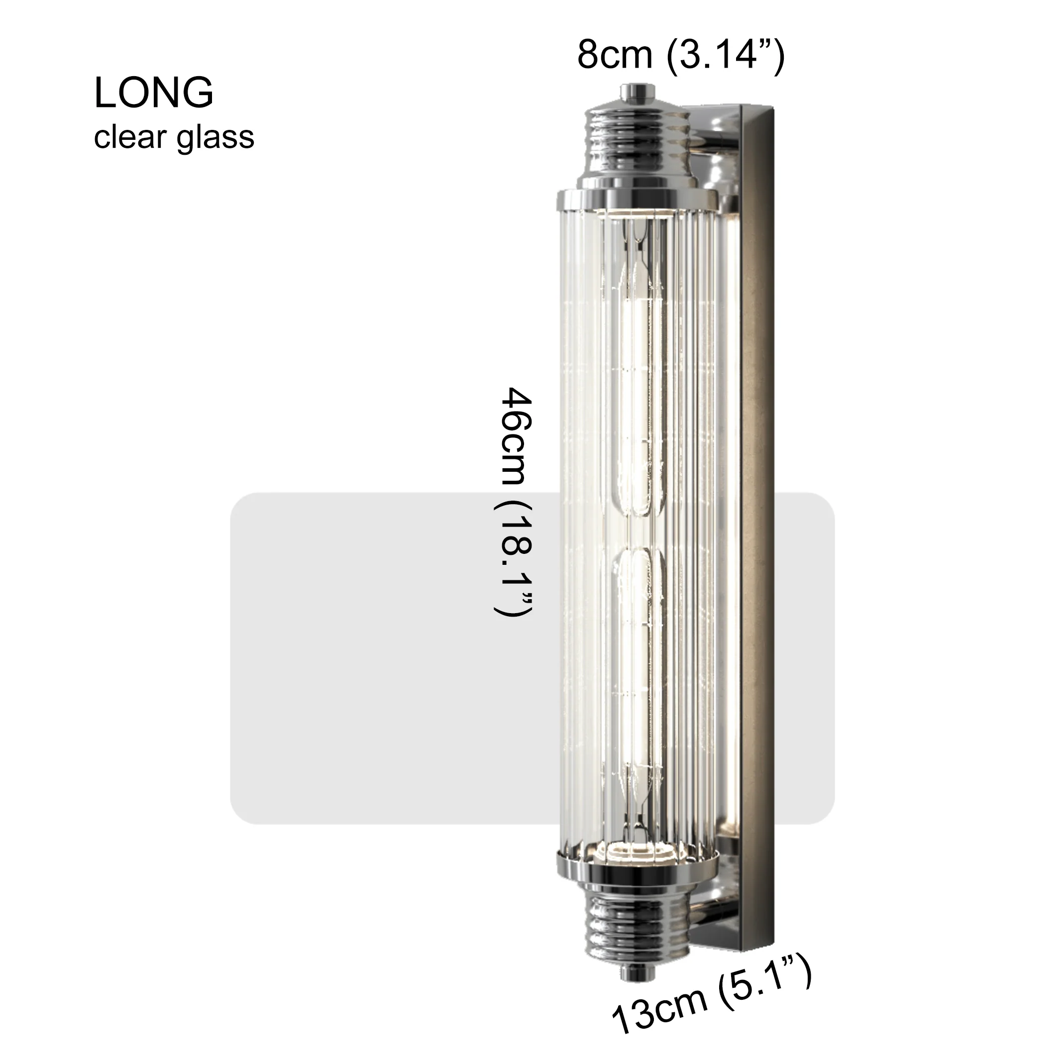 Haberfield Art Deco Wall Light - With Clear Glass - Image 13