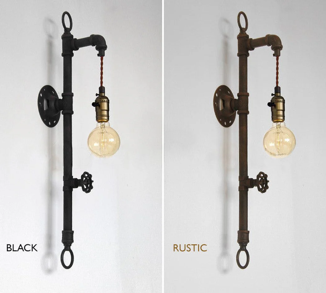 Wall Fixed Water Pipe Turned Wall Light - Image 2