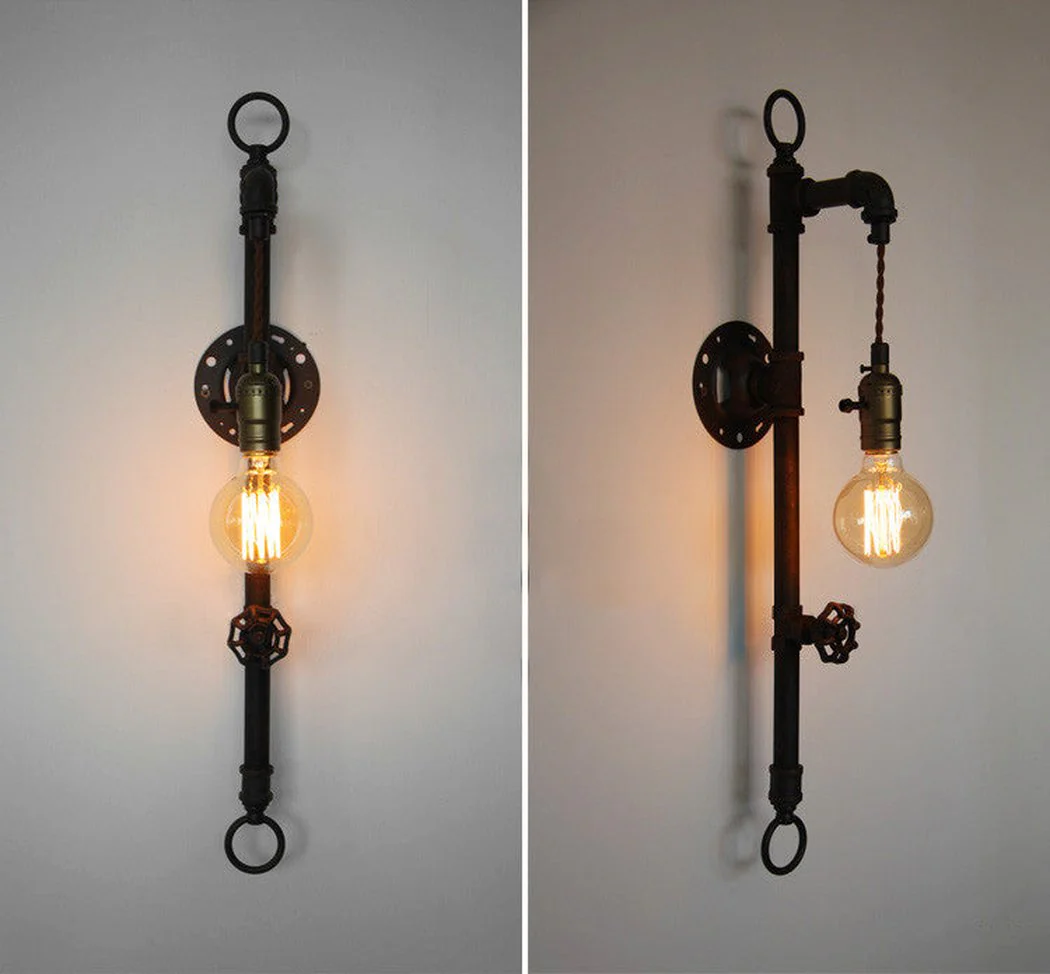 Wall Fixed Water Pipe Turned Wall Light - Image 3