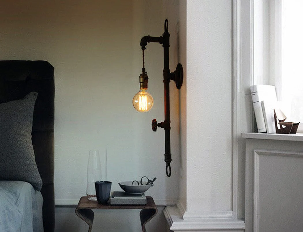 Wall Fixed Water Pipe Turned Wall Light - Image 5