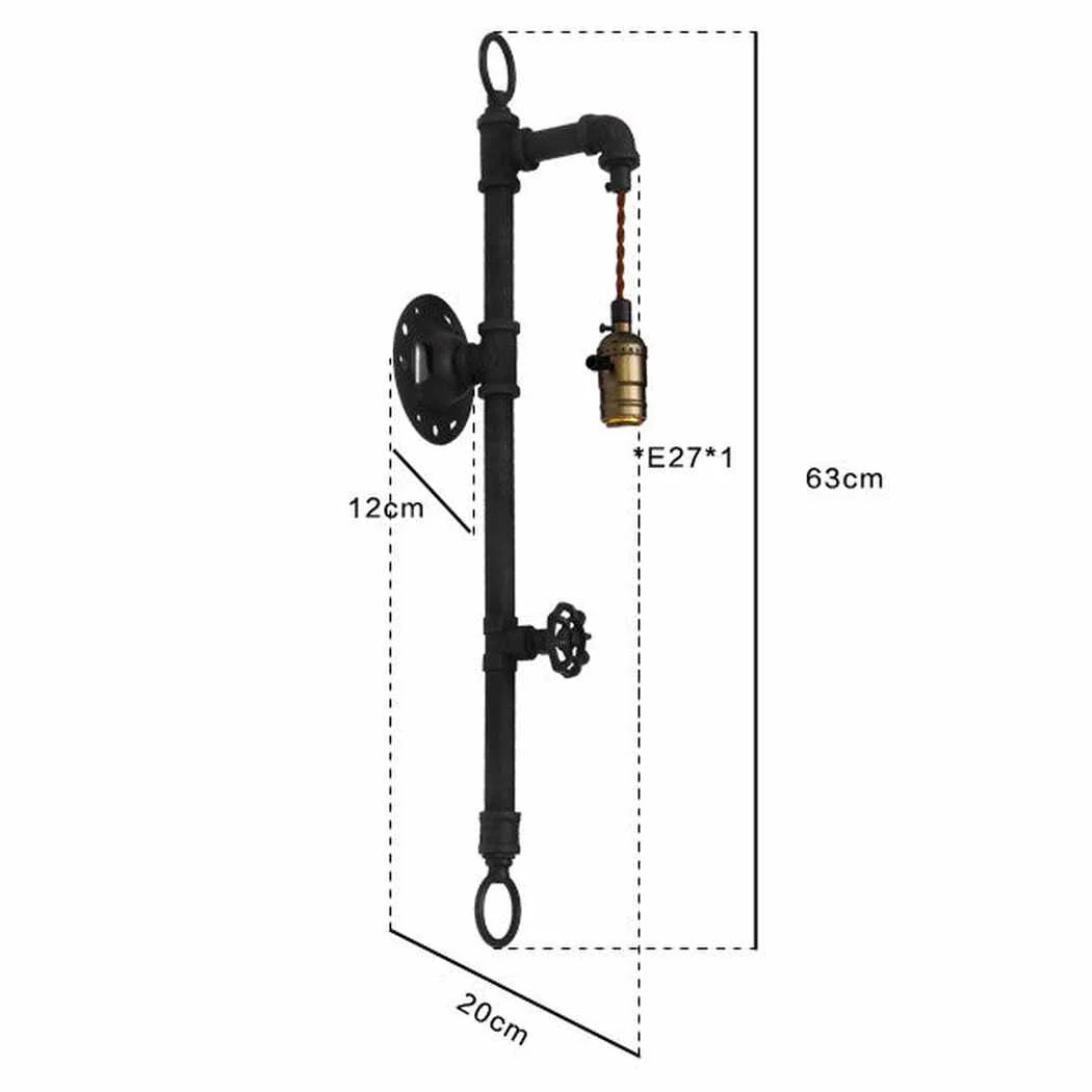 Wall Fixed Water Pipe Turned Wall Light - Image 6