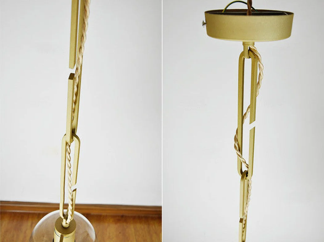 Hanging Plant Vase Brass Pendant Light - Image 8