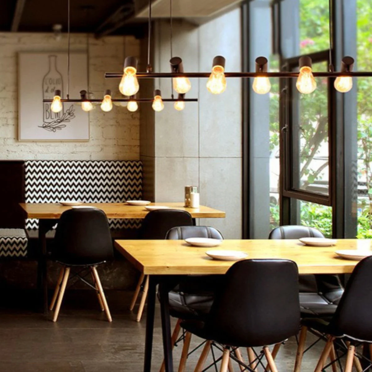 Hanging Doves Kitchen Island Pendant Light - In Black - Image 6