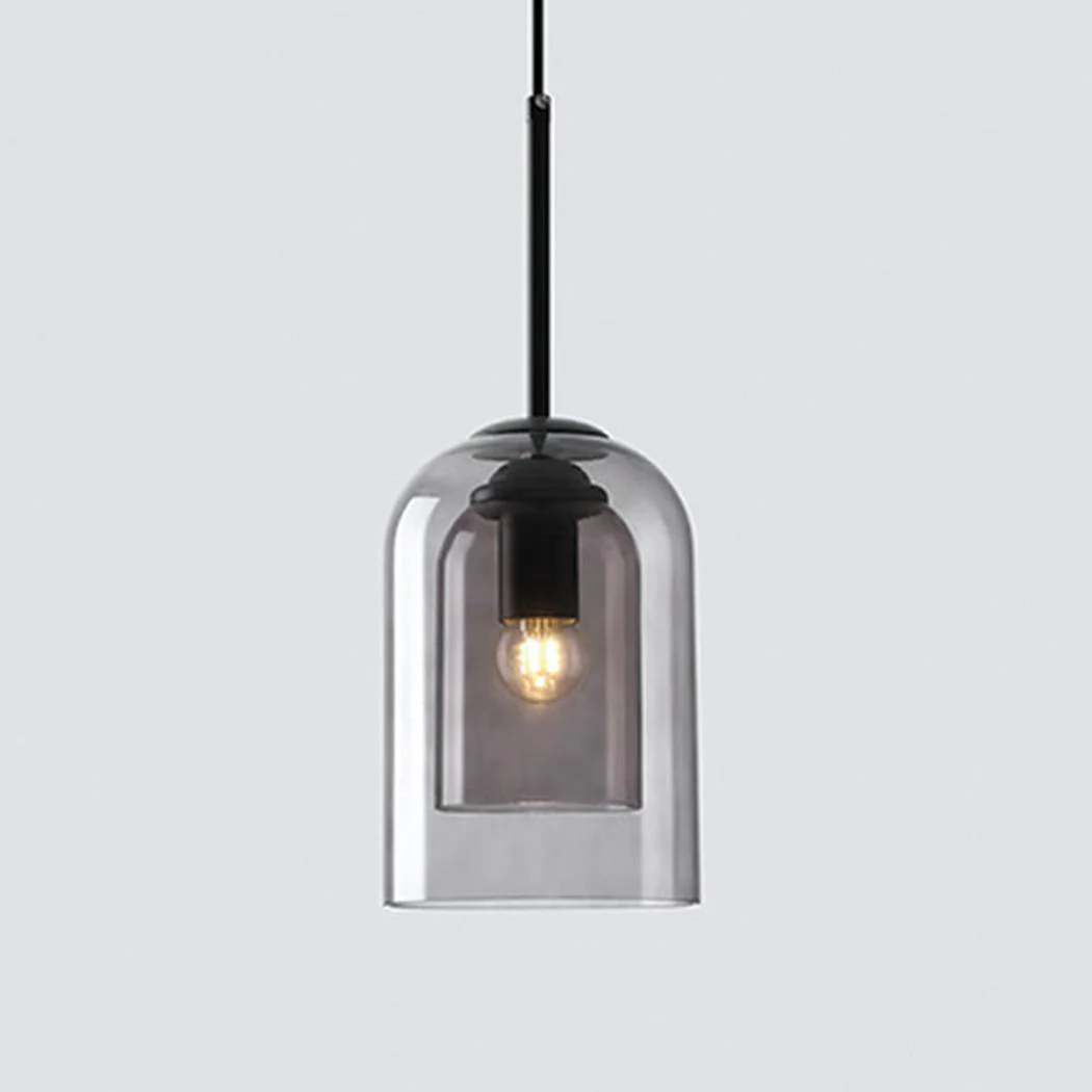 Harper Double Glass Shade Modern Minimalist Pendant Light