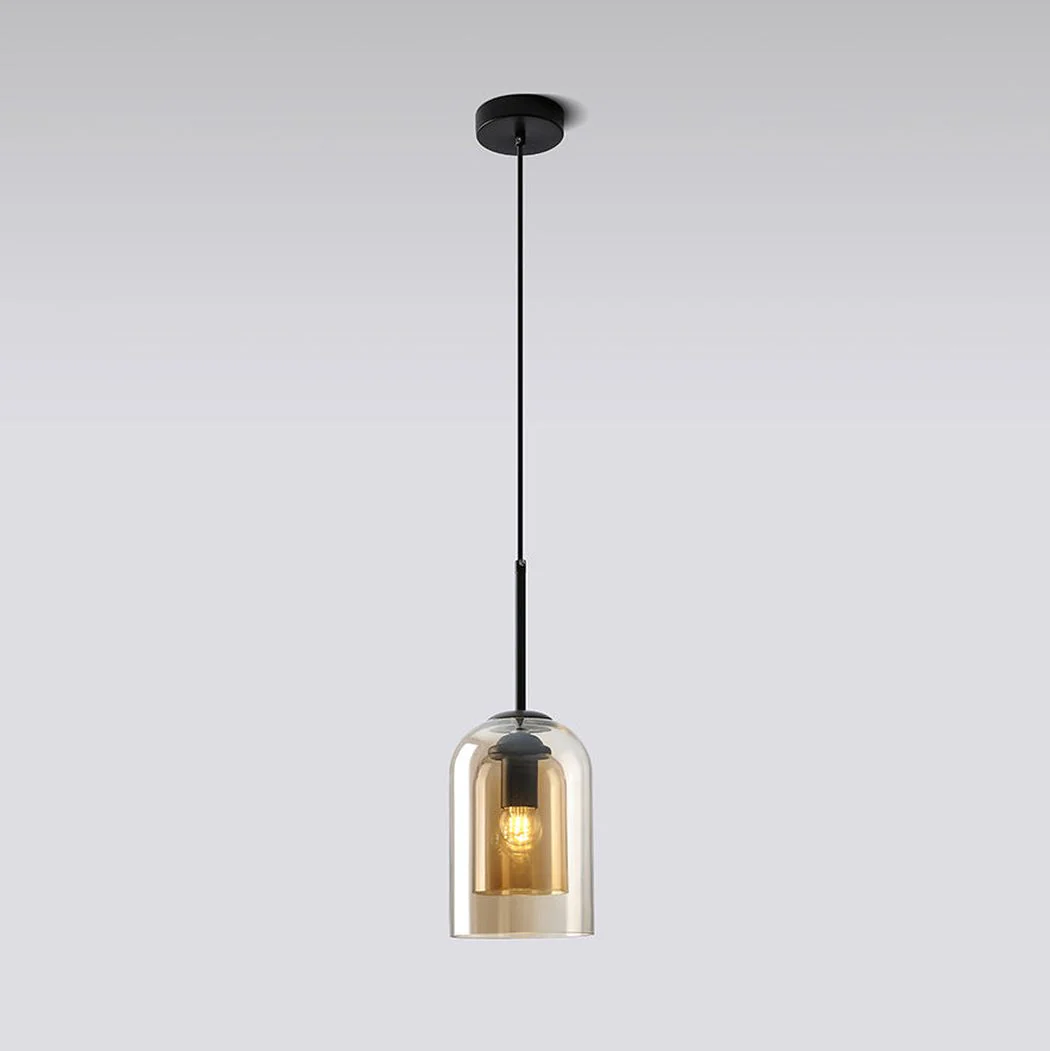 Harper Double Glass Shade Modern Minimalist Pendant Light - Image 10