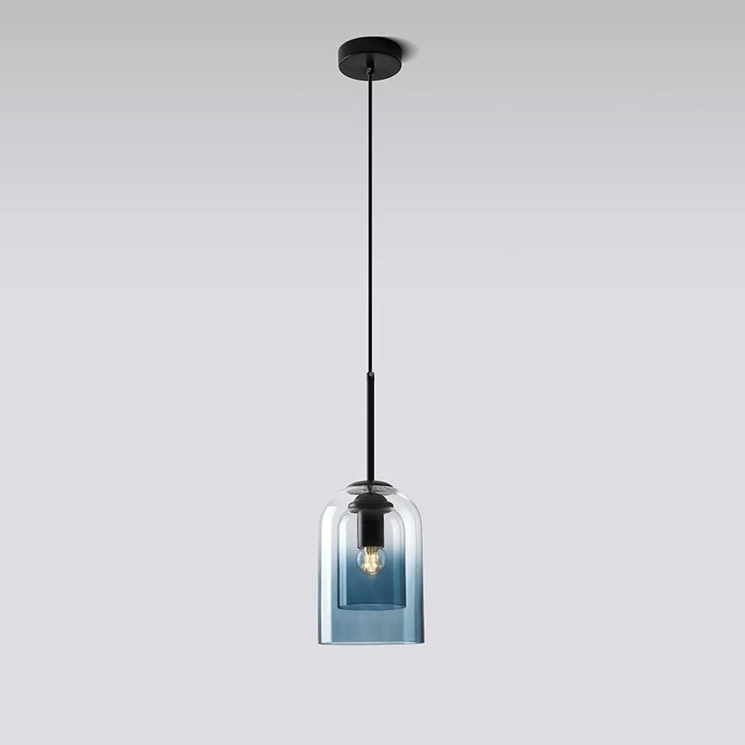 Harper Double Glass Shade Modern Minimalist Pendant Light - Image 12