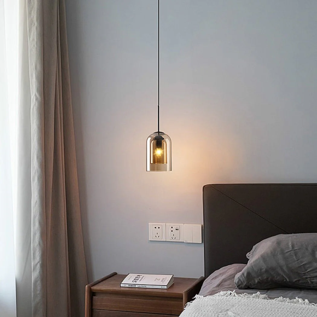 Harper Double Glass Shade Modern Minimalist Pendant Light - Image 2