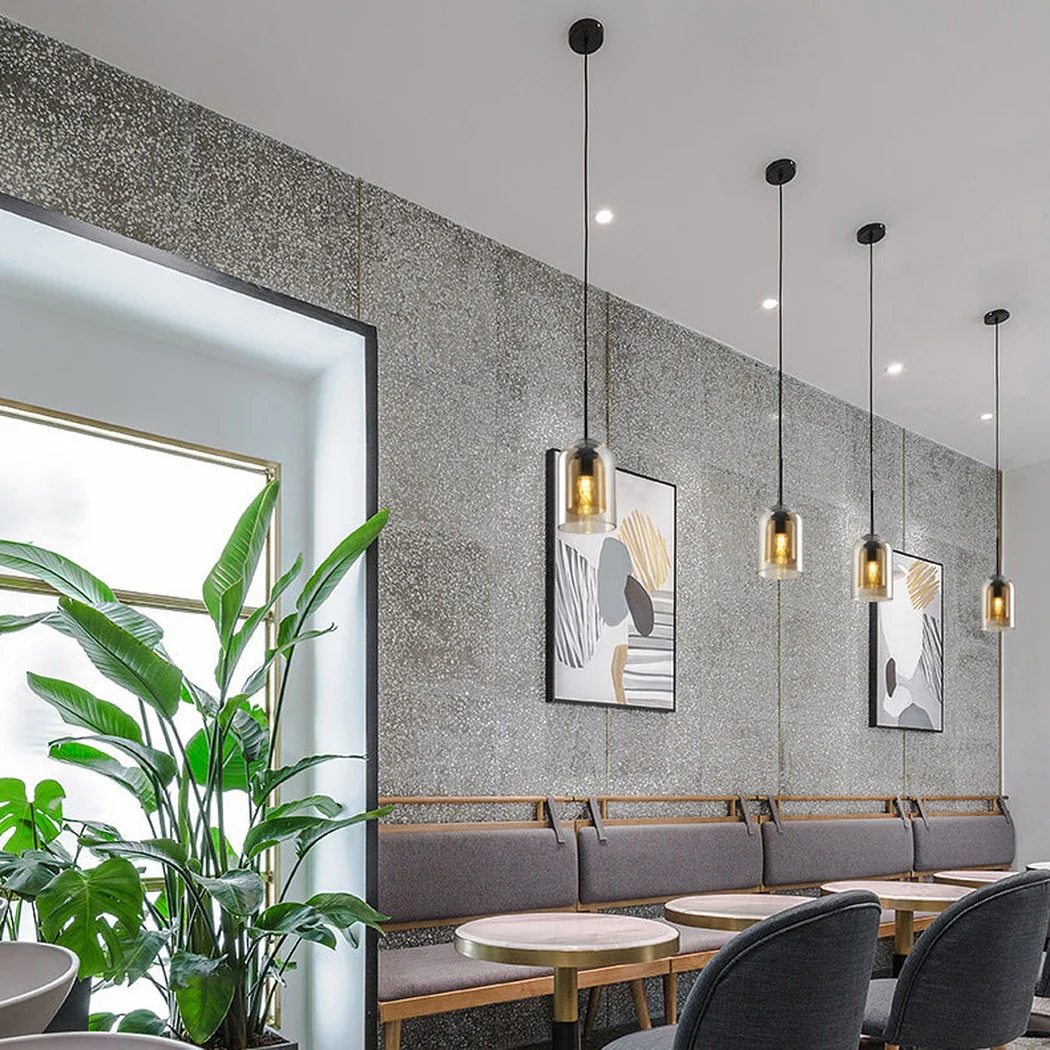 Harper Double Glass Shade Modern Minimalist Pendant Light - Image 5