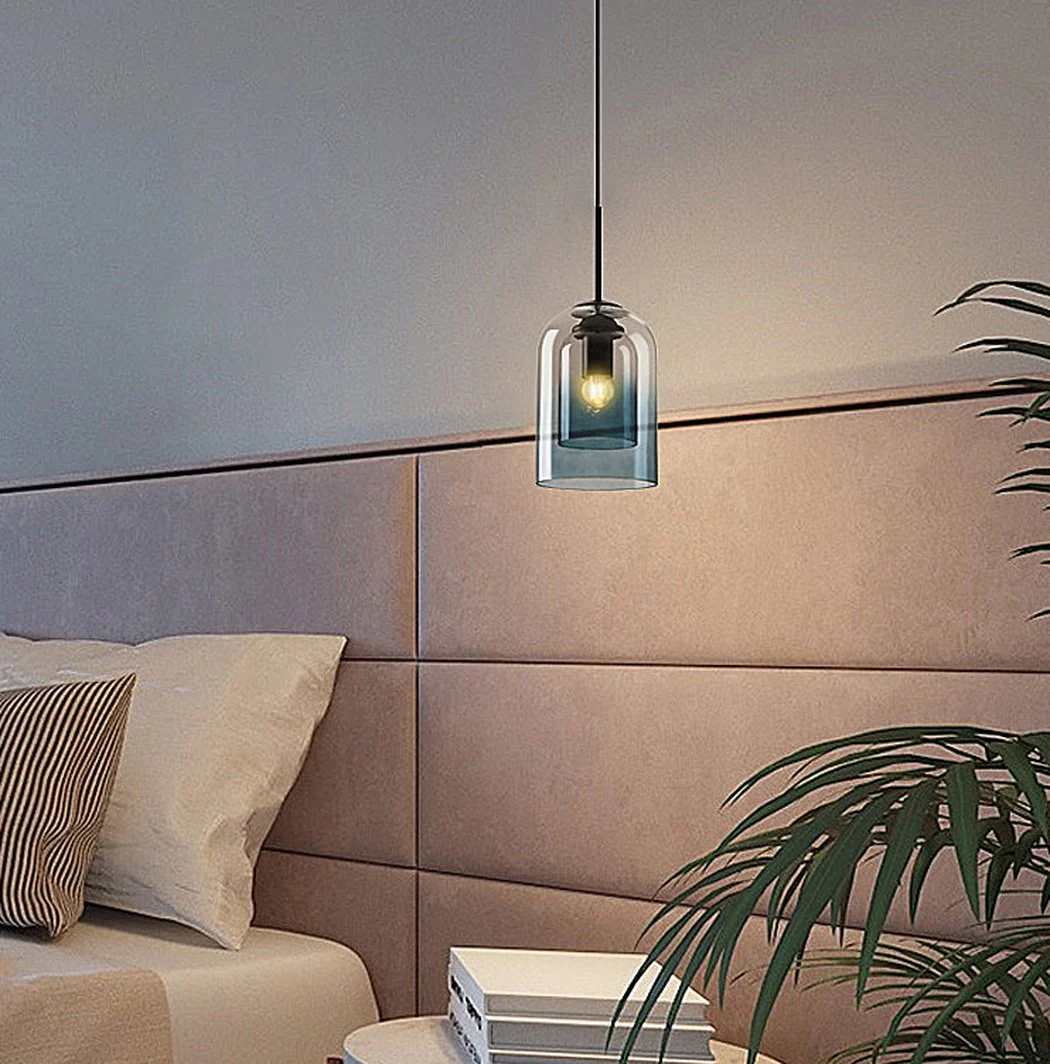 Harper Double Glass Shade Modern Minimalist Pendant Light - Image 7