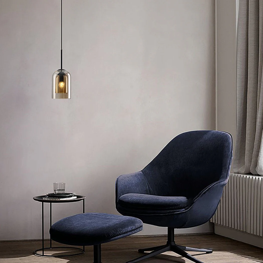 Harper Double Glass Shade Modern Minimalist Pendant Light - Image 8