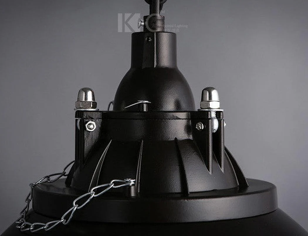 Helmut Glass Shade Industrial Pendant Light (short) - Image 2