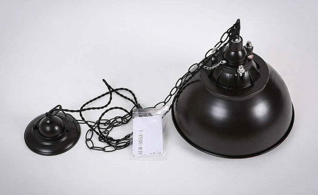 Helmut Glass Shade Industrial Pendant Light (short) - Image 3