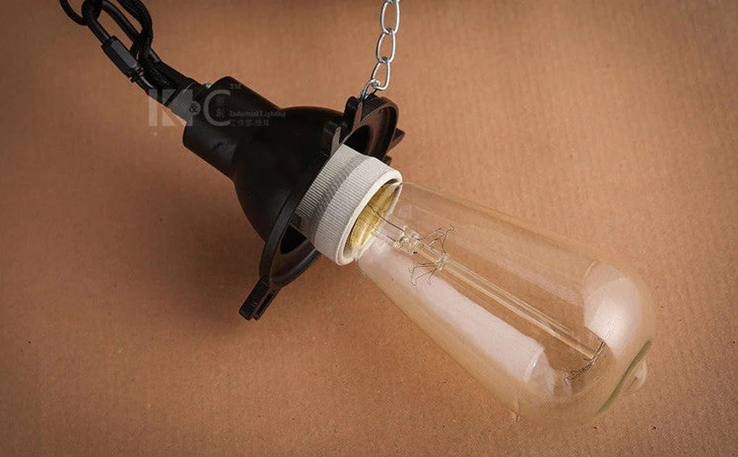 Helmut Glass Shade Industrial Pendant Light (short) - Image 4