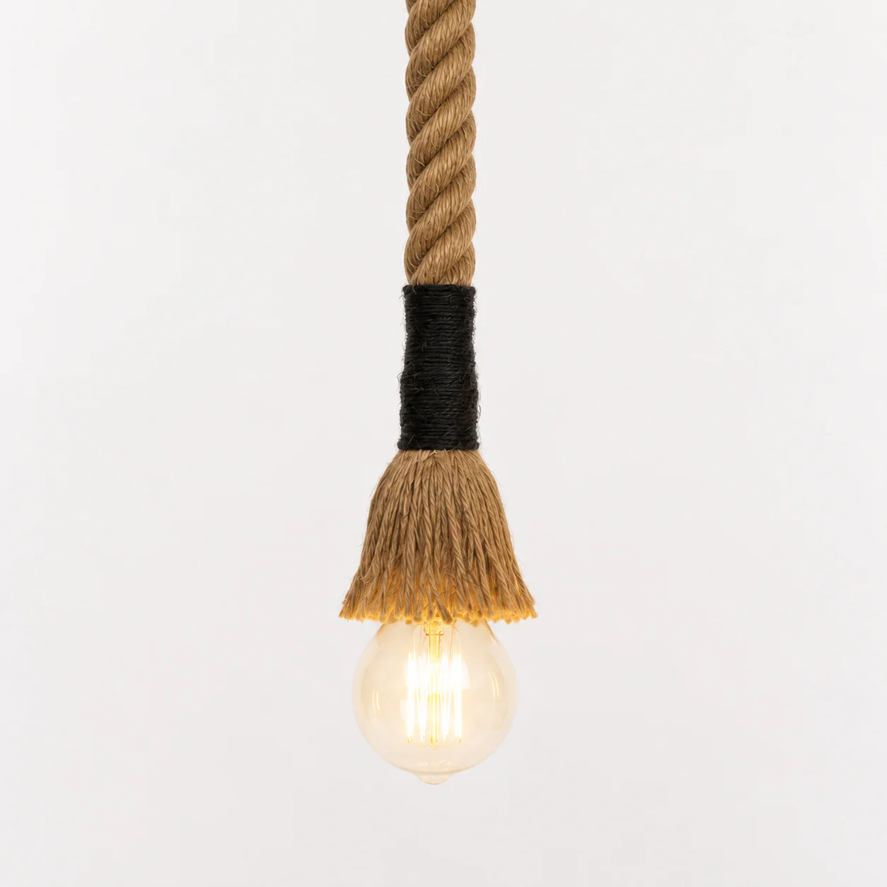 Hemp / Hessian Nautical Rope Pendant Light - Image 4