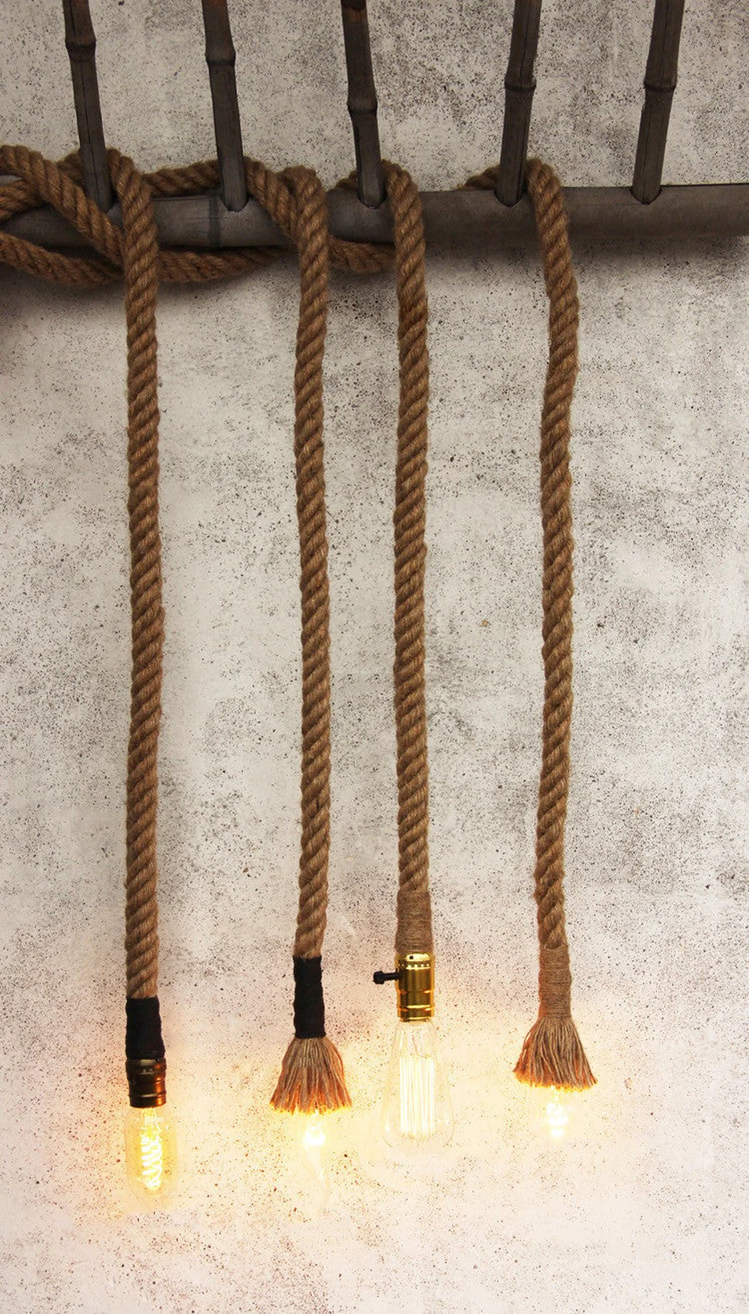 Hemp / Hessian Nautical Rope Pendant Light - Image 8